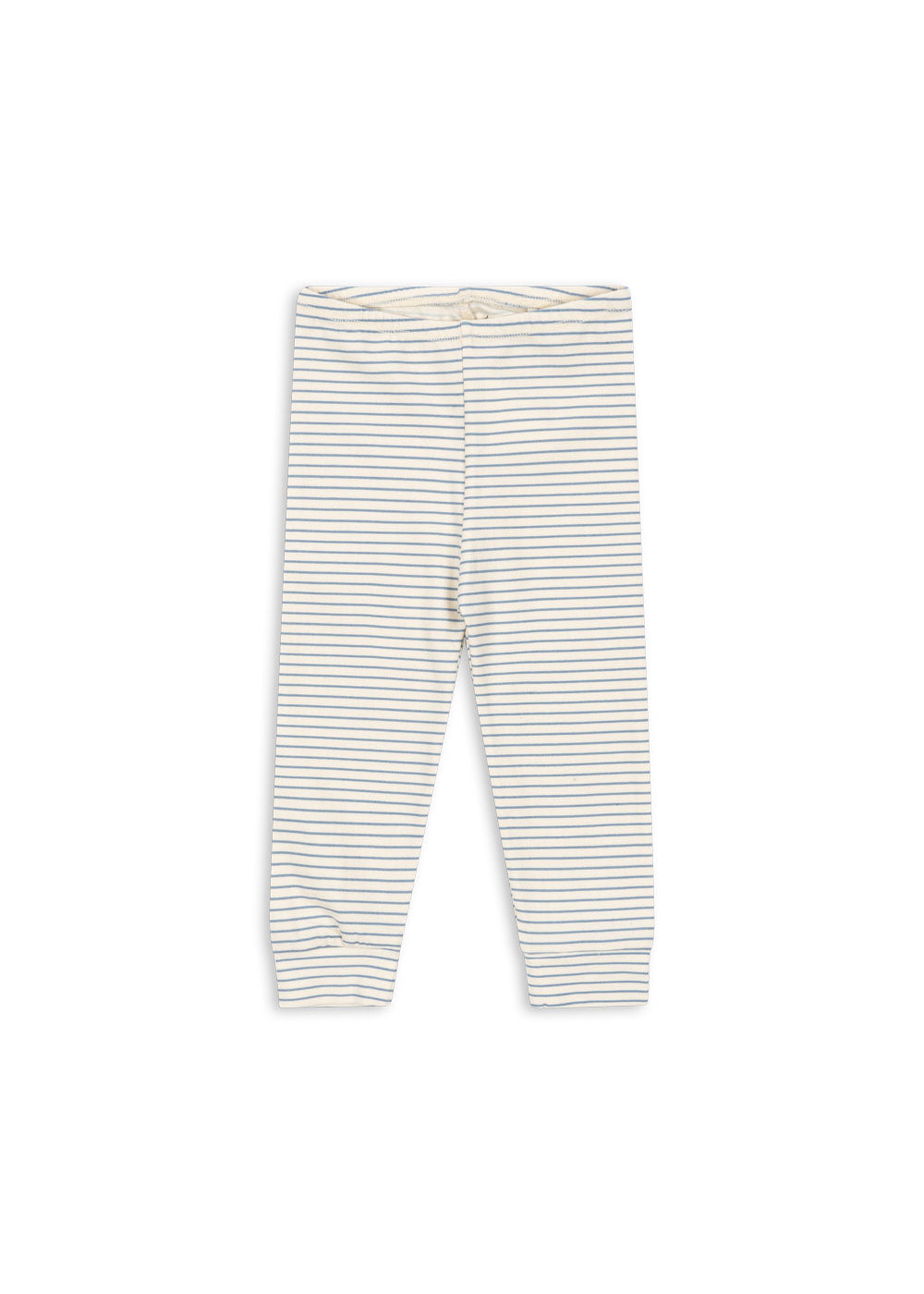 Konges Sløjd basic pants in Kubi and Stripe Bluie, front view on a white background