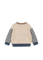 Back view of the Konges Sløjd Billi Sweater in Lemon on a white background.