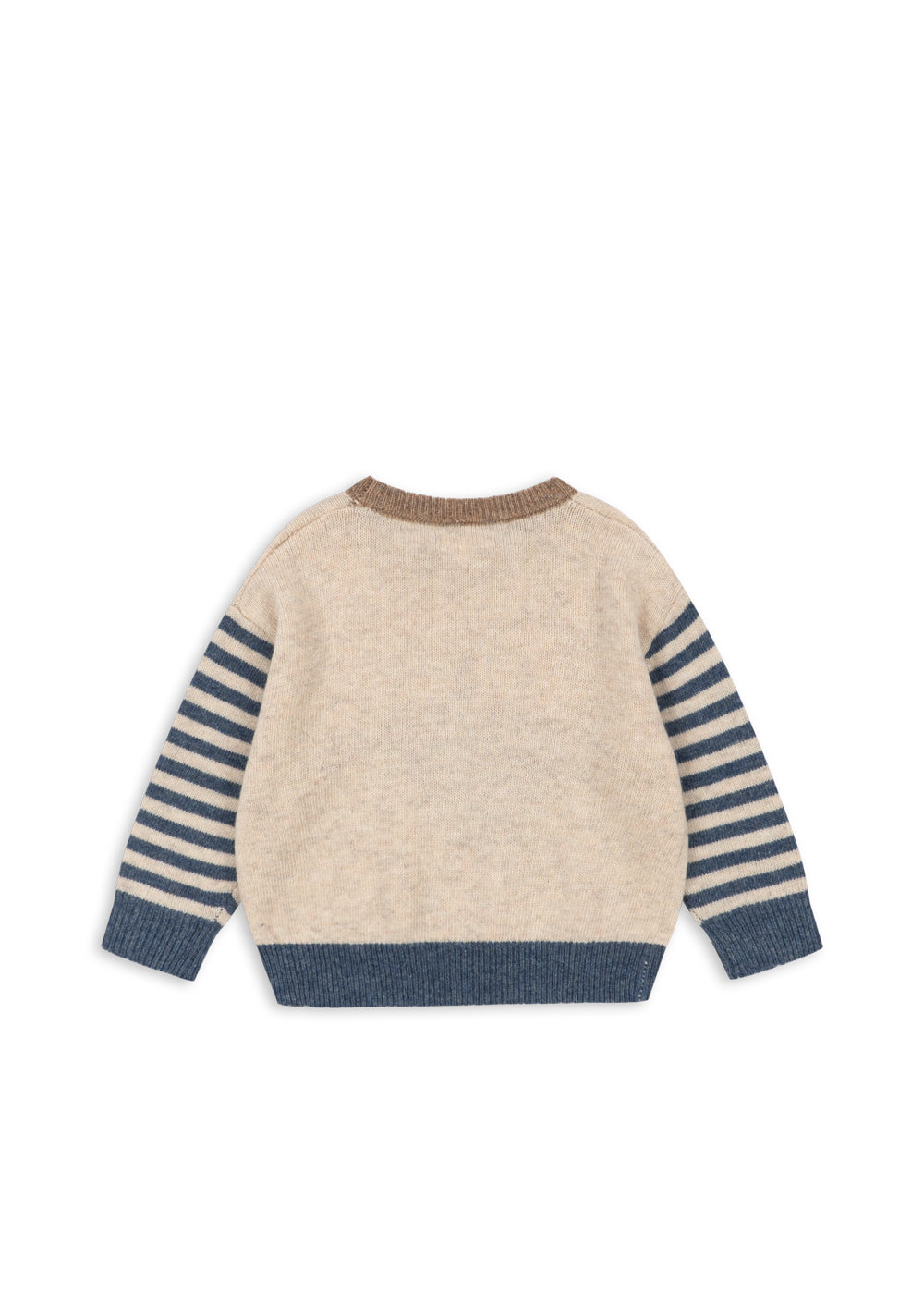 Back view of the Konges Sløjd Billi Sweater in Lemon on a white background.