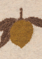 Close-up of the Konges Sløjd Billi Sweater in Lemon on a white background.