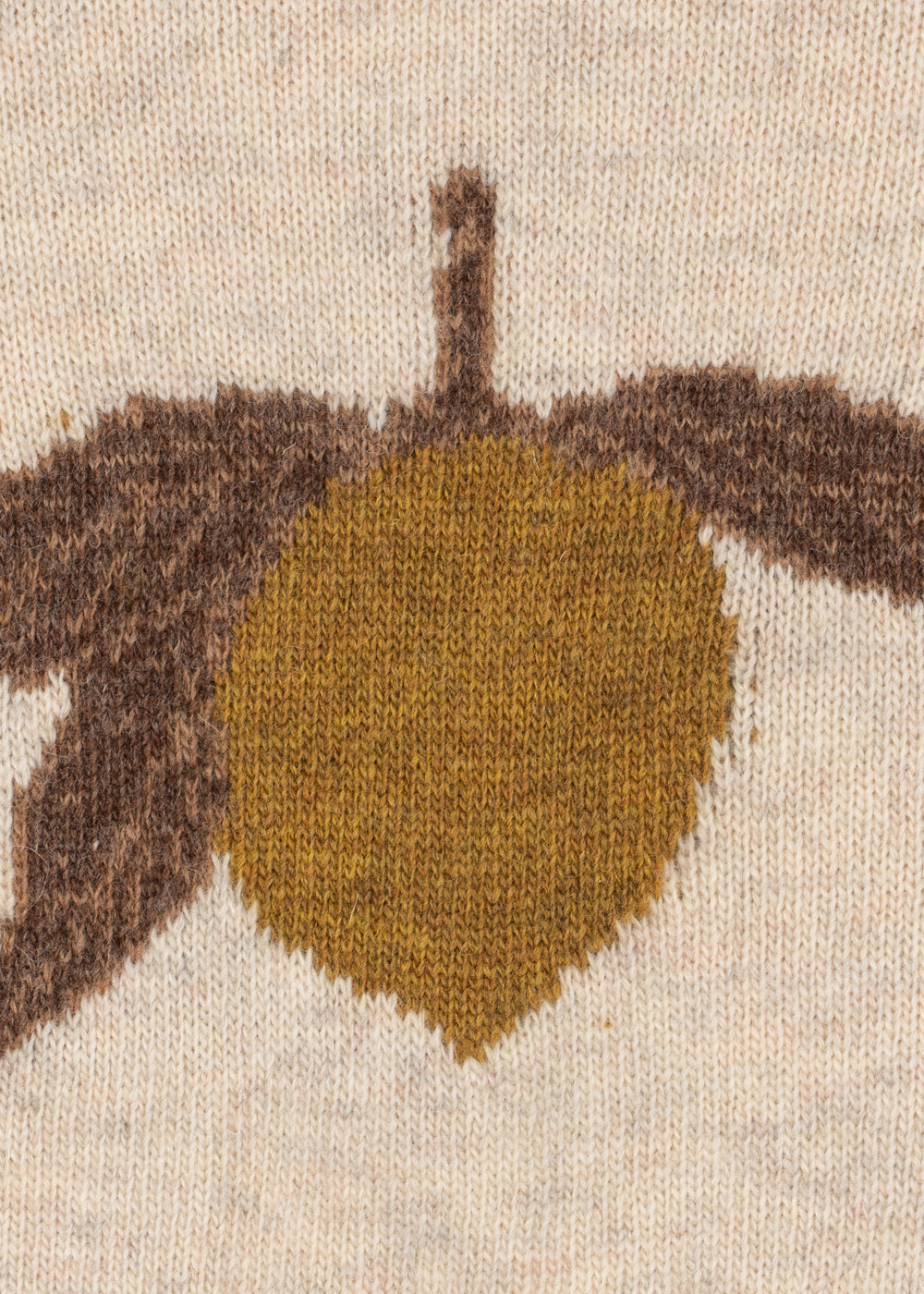 Close-up of the Konges Sløjd Billi Sweater in Lemon on a white background.