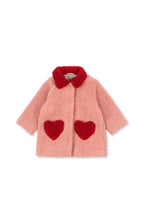 Front view of the Konges Sløjd Calin Coat in Mellow Rose on a white background.
