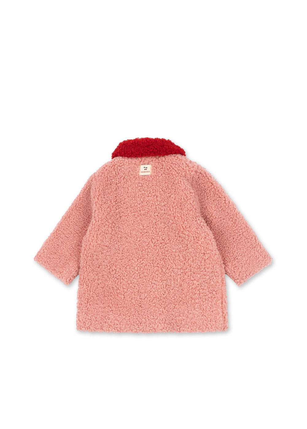 Back view of the Konges Sløjd Calin Coat in Mellow Rose on a white background.