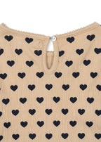 Close-up of Konges Sløjd Chleo dress in Coeur eclipse fabric