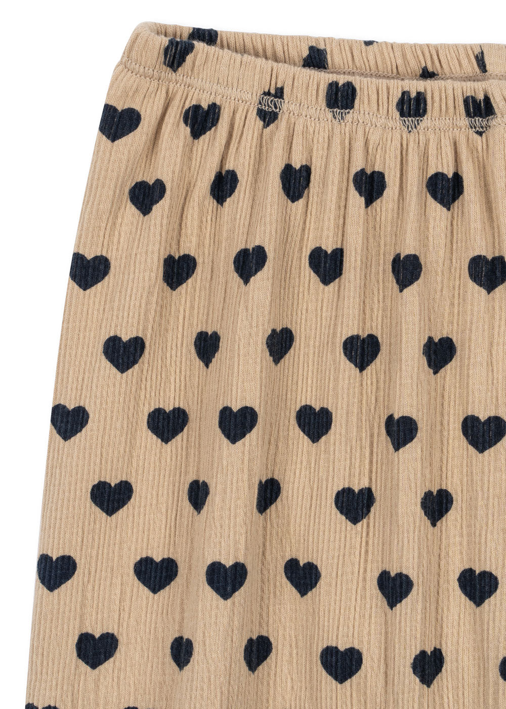 Close-up of Konges Sløjd Chleo pants in Coeur eclipse fabric