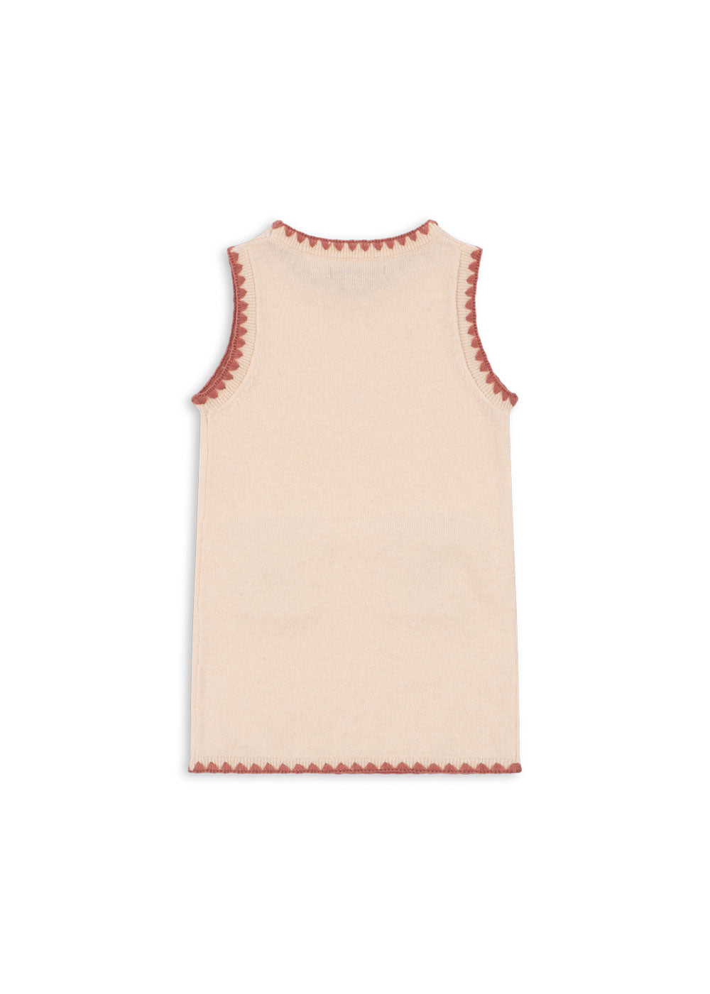 Back view of the Konges Sløjd Collette Dress in Rosey on a white background.