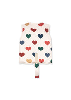 Back view of a Konges Sløjd Ellis swim vest in bon coeur coloré on a white background
