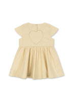 Back view of the Konges Sløjd Hearly dress in Sea mist on a white background