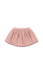 Front view of the Konges Sløjd Holiday Skirt in Mellow Rose on a white background.