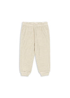 Konges Sløjd Itty sweat pants in Tea stripe, front view on a white background