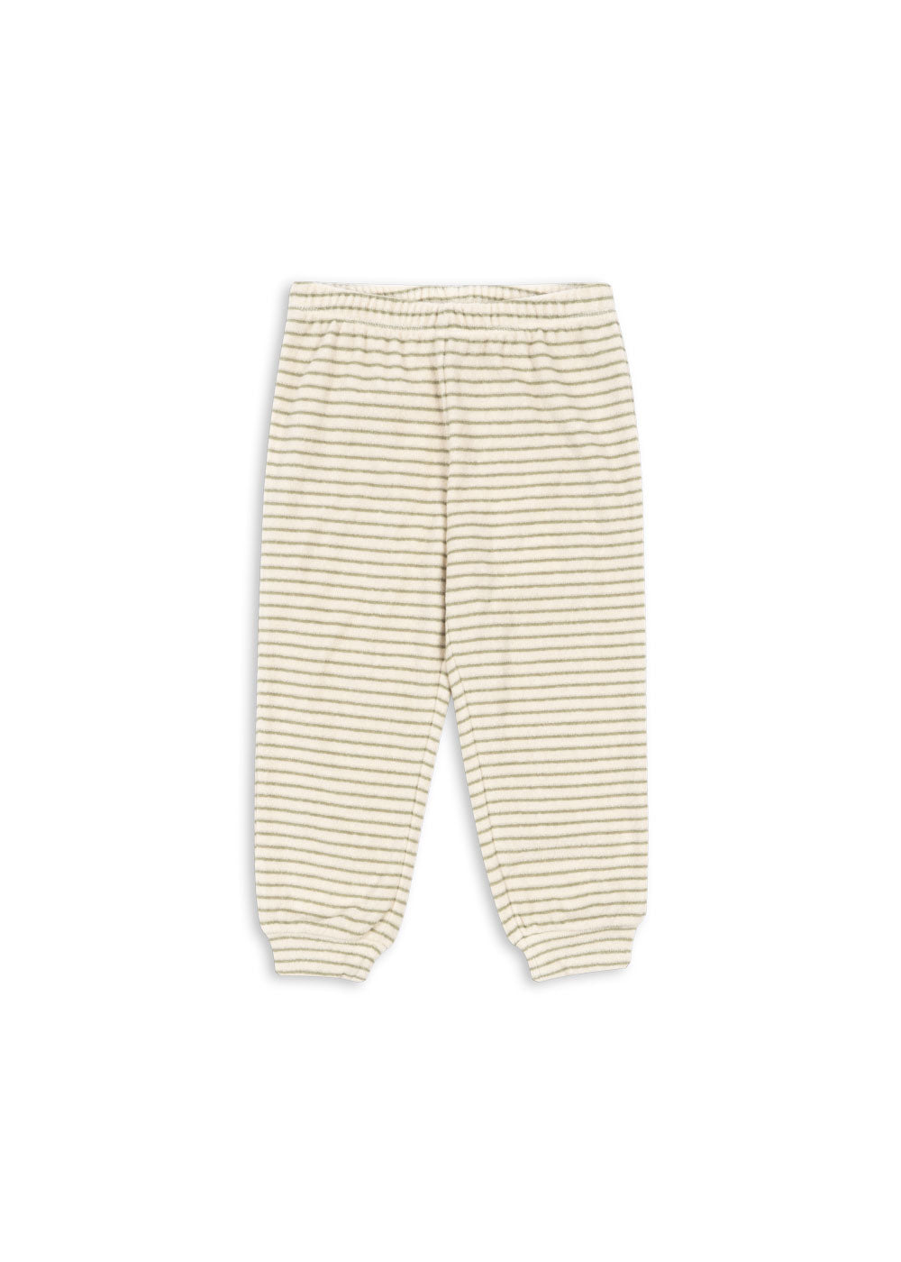 Konges Sløjd Itty sweat pants in Tea stripe, front view on a white background