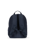Back view of the Konges Sløjd Juno Backpack in Total Ecllipse on a white background.