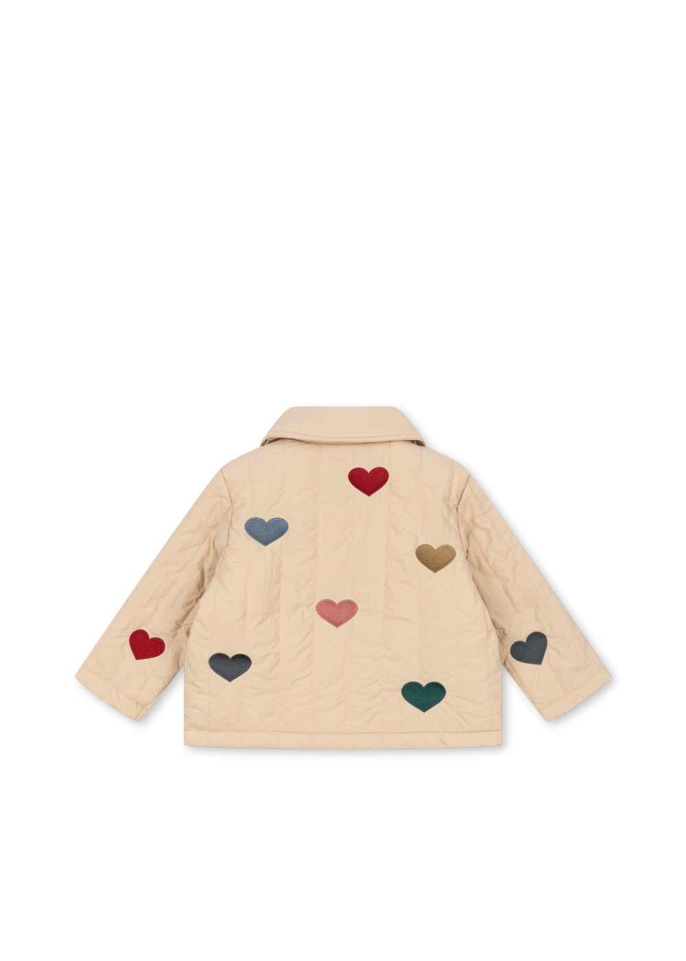 Back view of the Konges Sløjd Juno Collar Jacket in Bon Coeur Coloré on a white background.
