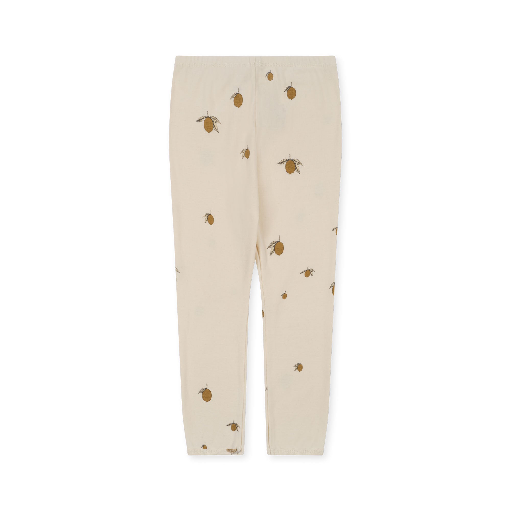 Konges Sløjd Leggings in Lemon, back view on a white background