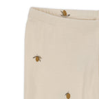 Close-up of Konges Sløjd Leggings in Lemon fabric
