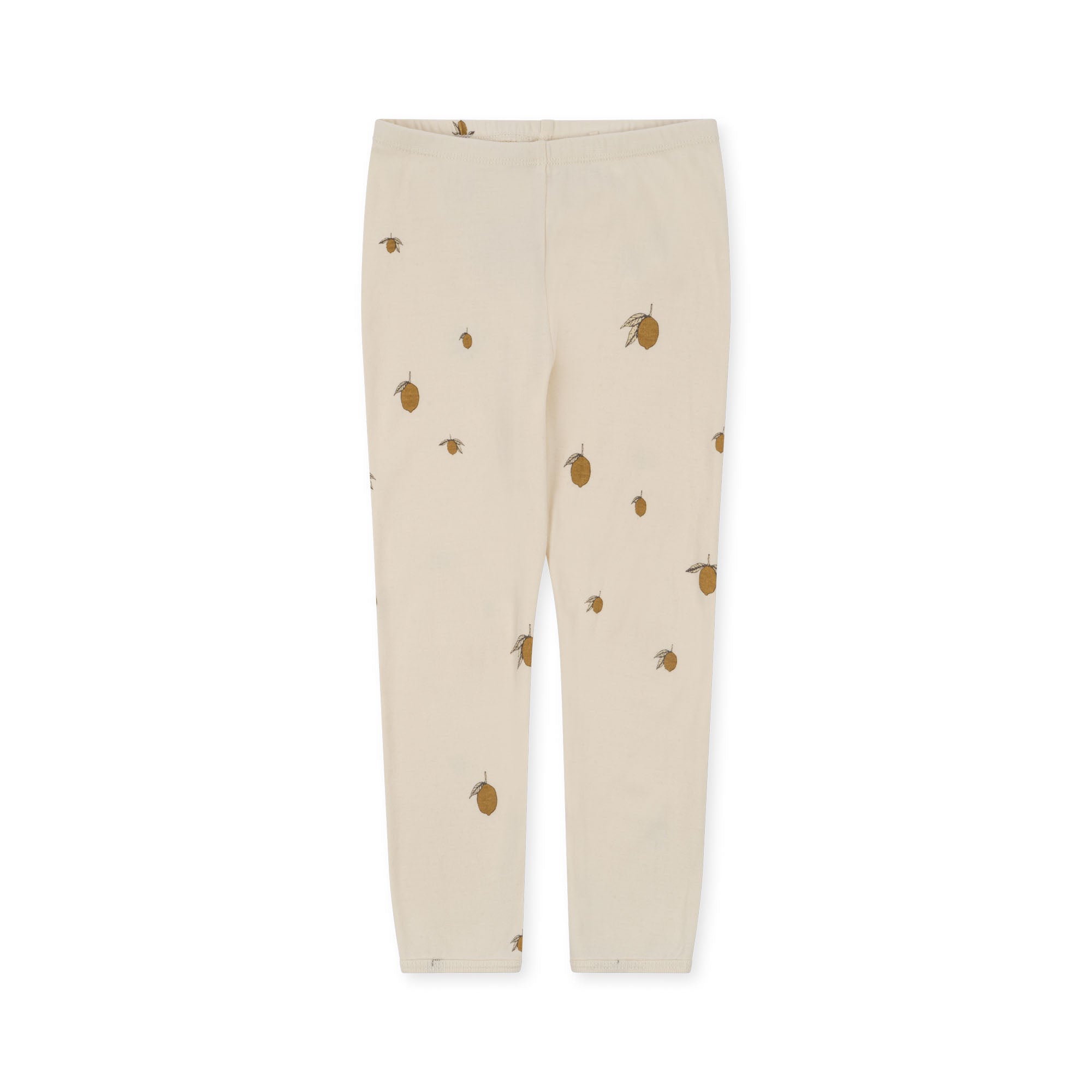 Konges Sløjd Leggings in Lemon, front view on a white background