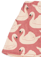 Close-up of the Konges Sløjd Magot Skirt in Swan Rose on a white background.