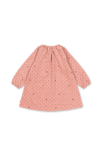 Back view of the Konges Sløjd Marlo Dress in Cherry Dot Scarlet print on a white background.