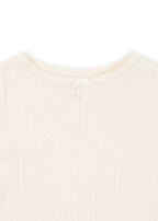 Close-up of Konges Sløjd Minnie blouse in Antique white fabric and collar