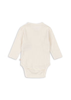Konges Sløjd Minnie newborn body in Antique white, back view on a white background