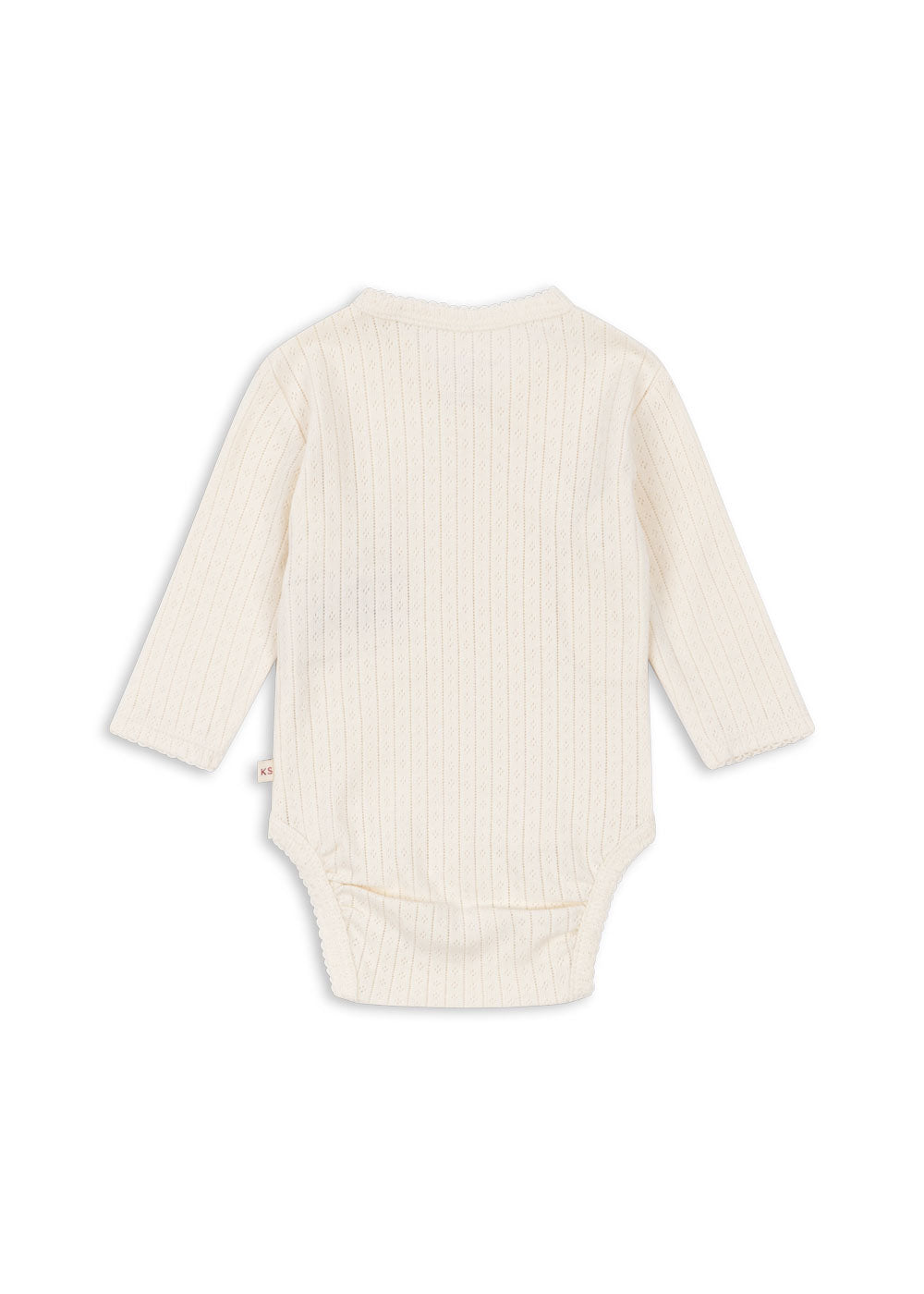 Konges Sløjd Minnie newborn body in Antique white, back view on a white background
