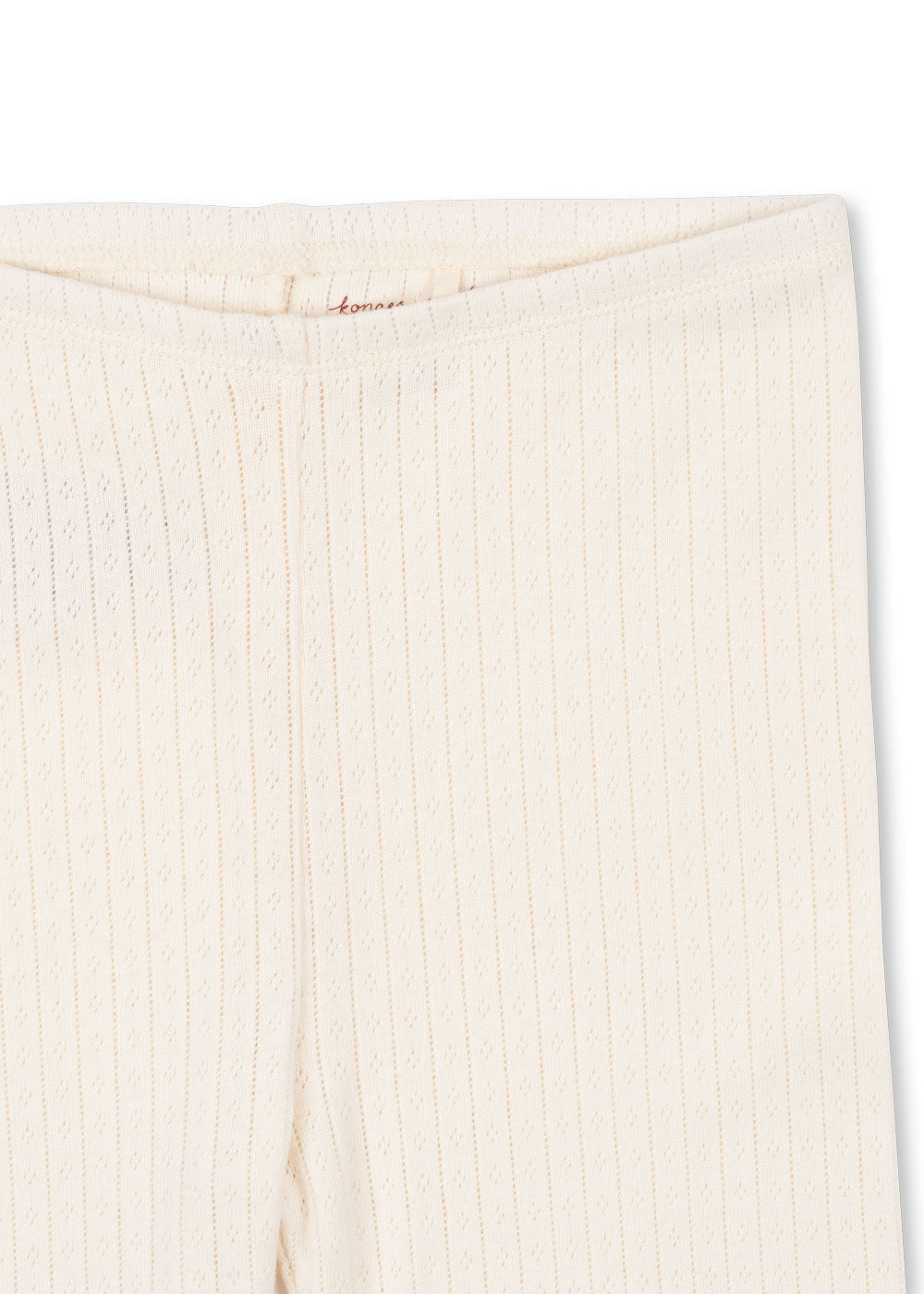 Close-up of Konges Sløjd Minnie pants in Antique white fabric
