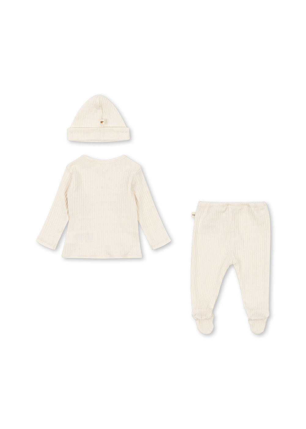 Konges Sløjd Nia take-me-home-set in Lemon, back view on a white background