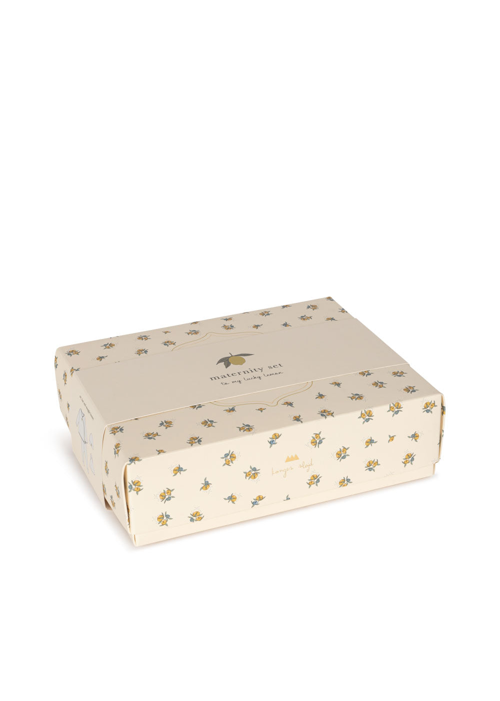 Konges Sløjd Nia take-me-home-set in Lemon, original gift packaging on a white background