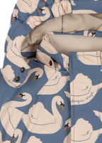 A close-up of the Konges Sløjd Nohr in Swan print on a white background