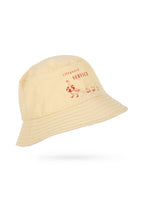 Konges Sløjd Pomio bucket hat in banana crepe on a white background