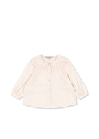 Front view of the Konges Sløjd Rilo Collar Shirt in Powder Puff on a white background.