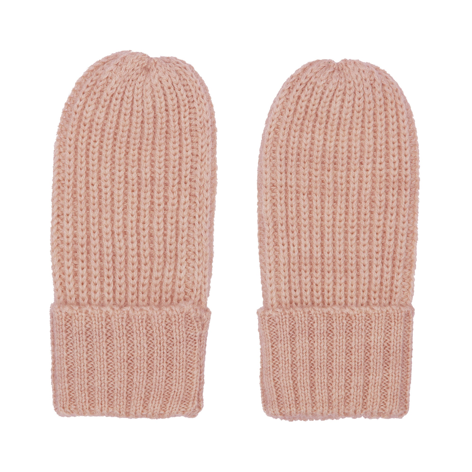 Konges Sløjd Vitum baby mittens in Pale, front view on a white background