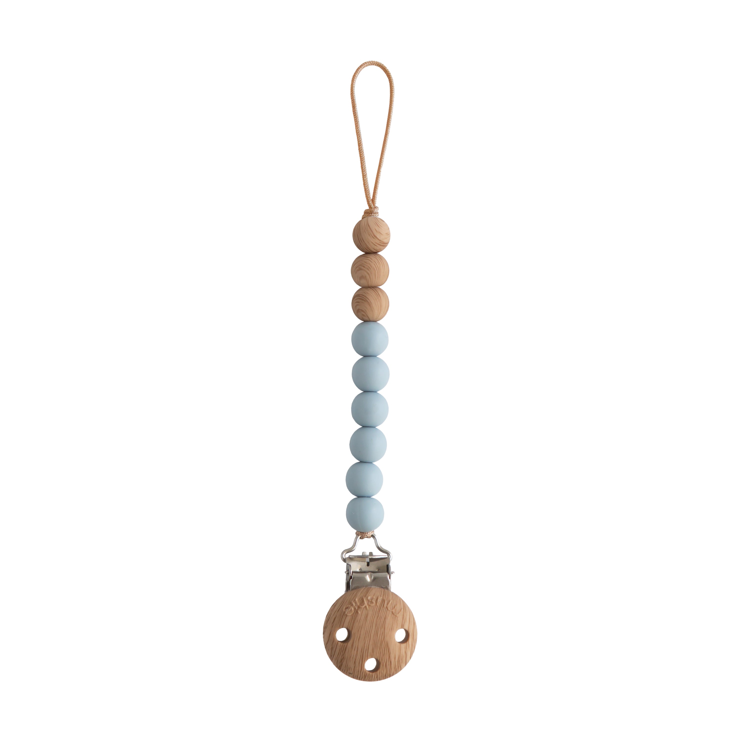 Mushie pacifier clip Eva in Cloud on a white background