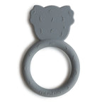 Back view of a Mushie silicone teether in Koala on a white background