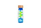 Petit Boum Spiral blue sensory bottle, front view