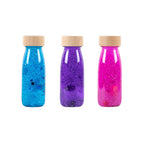 Set of 3 Petit Boum Magic sensory bottles, front view
