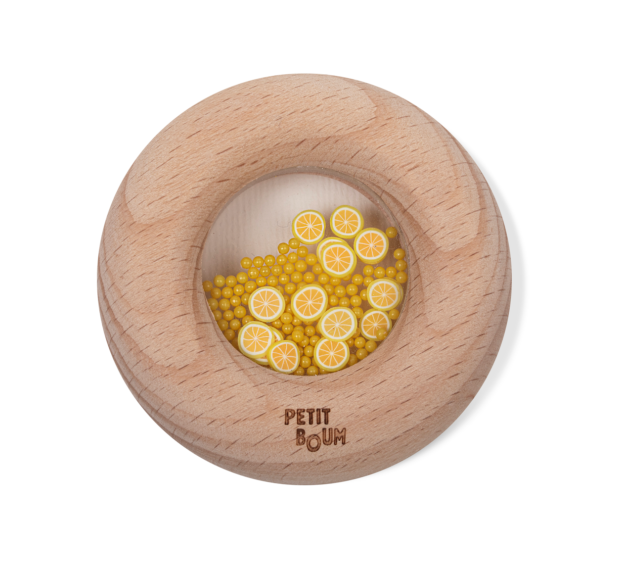 Petit Boum sensory donut lemons, front view