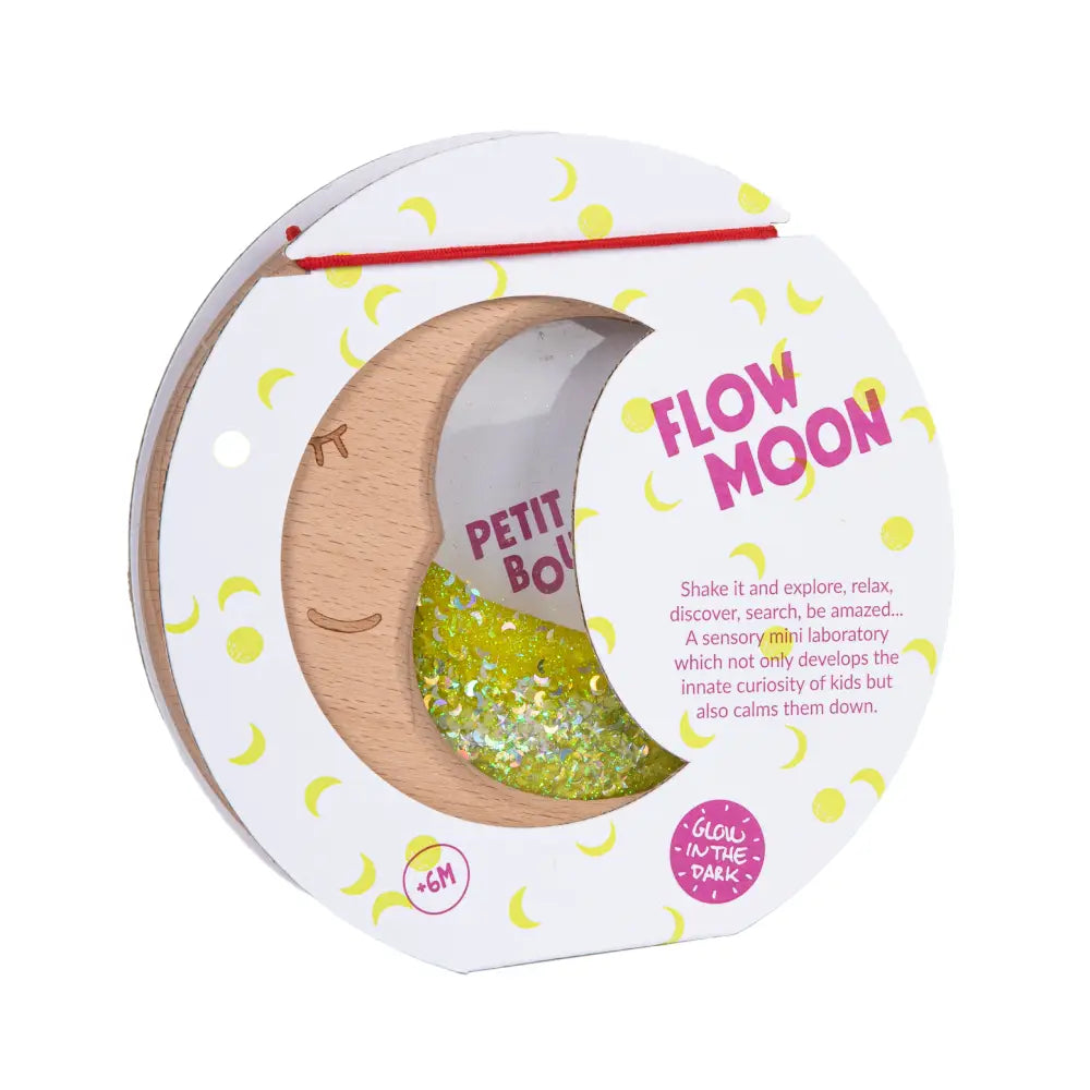 Petit Boum sensory Moon displayed with original packaging